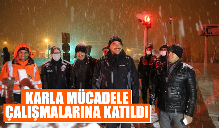 Vali gece boyu sahadaydı