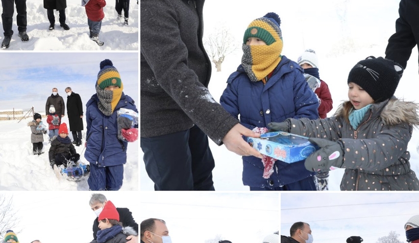 Vali Kaldırım, çocuklarla kartopu oynadı