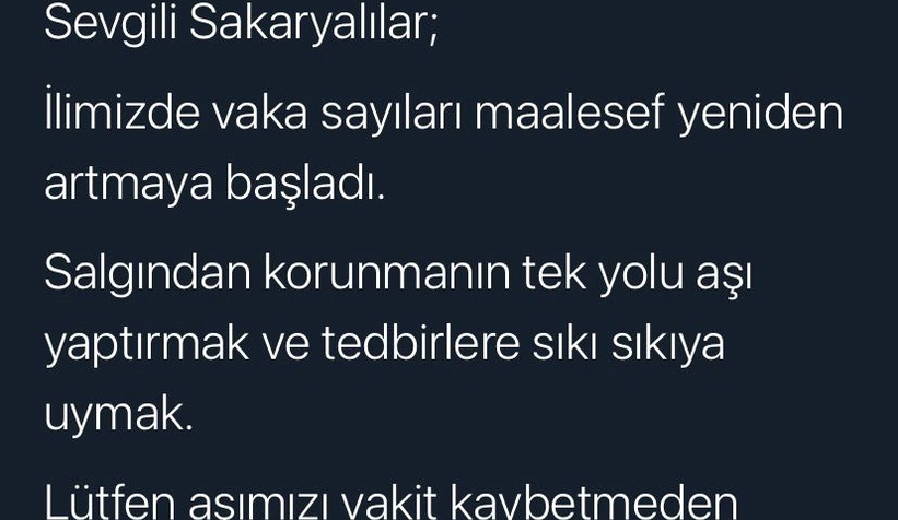 Validen vaka artışı uyarısı