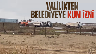 Valilik Karasu Belediyesi'ne kum tahsis etti