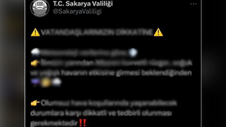 Valilikten kuvvetli fırtına ve sağanak yağış uyarısı