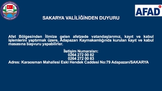 Valilikten şehre gelen depremzelere ilişkin açıklama