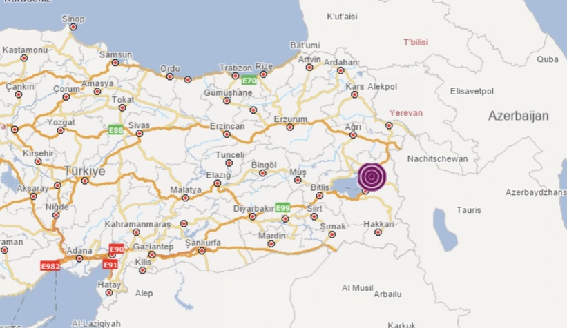 Van'da 5.0 büyüklüğünde deprem