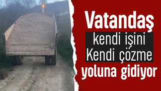 Vatandaş kendi yolunu kendi düzeltti