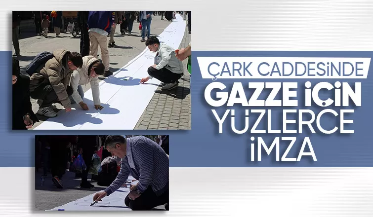 Vicdanın sesi Çark Caddesi'nden yükseldi Gazze yalnız değil