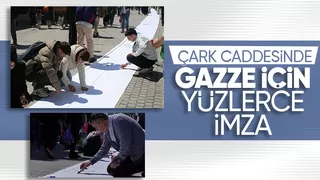 Vicdanın sesi Çark Caddesi'nden yükseldi Gazze yalnız değil