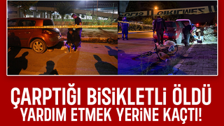 Vicdanları sızlatan kaza; Bisikletli öldü; Sürücü kaçtı