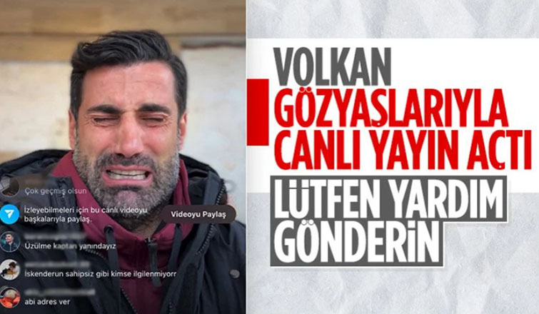Volkan Demirel'in gözyaşları: İnsanlar enkaz altında, yardım edin