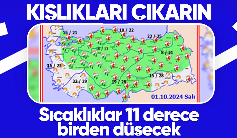 Yağış geliyor; Sıcaklıklar sert düşecek
