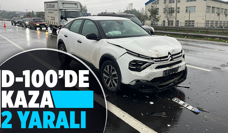 Yağış kazayı beraberinde getirdi: 2 yaralı