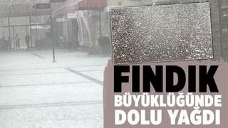 Yağmur aniden bastırdı, dolu yağdı