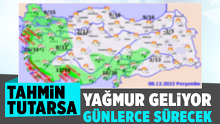 Yağmur geliyor, günlerce sürecek