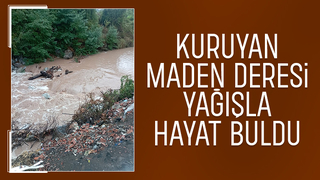 Yağmur Maden Deresi'ne hayat verdi