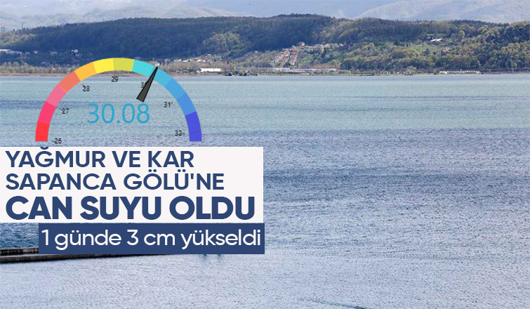 Yağmur ve kar Sapanca Gölü'nde su seviyesini yükseltti