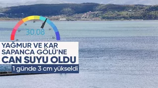 Yağmur ve kar Sapanca Gölü'nde su seviyesini yükseltti