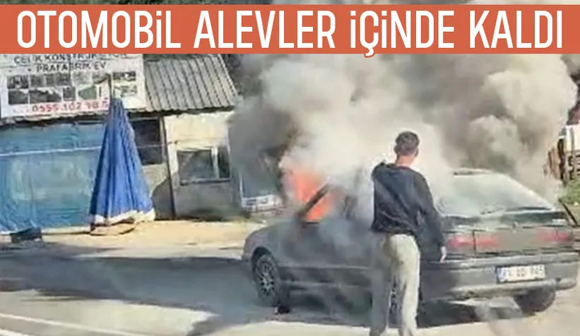 Yanan araç kullanılamaz hale geldi