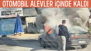 Yanan araç kullanılamaz hale geldi