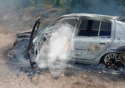 Yanan araçta cesedi bulundu