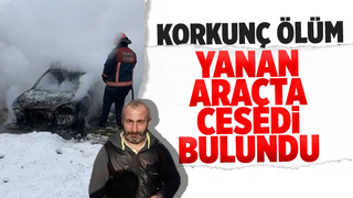 Yanan araçta cesedi bulundu