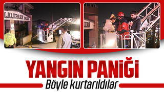 Yangın binayı sokağa döktü: 1 kişi dumandan etkilendi