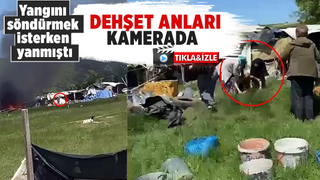 Yangın dehşeti kamerada