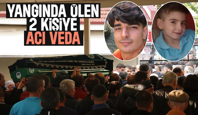 Yangın faciasında ölen 1'i çocuk 2 kişiye acı veda