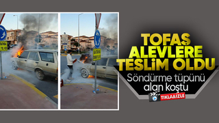 Yangın tüpünü kapan olay yerine koştu