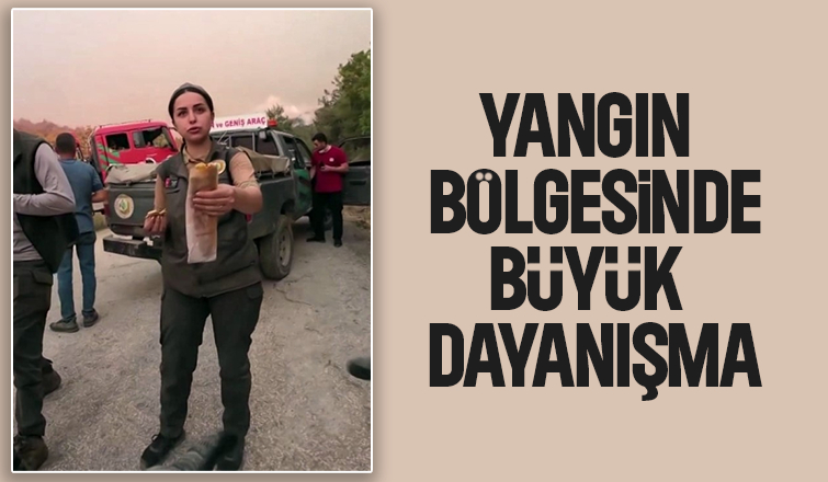  Yangında duygulandıran anlar: Yemeklerini bölüştüler