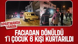 Yangında mahsur kalanlar kurtarıldı