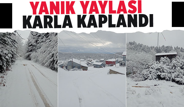 Yanık Yaylası'ndan kar fotoğrafları
