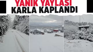 Yanık Yaylası'ndan kar fotoğrafları