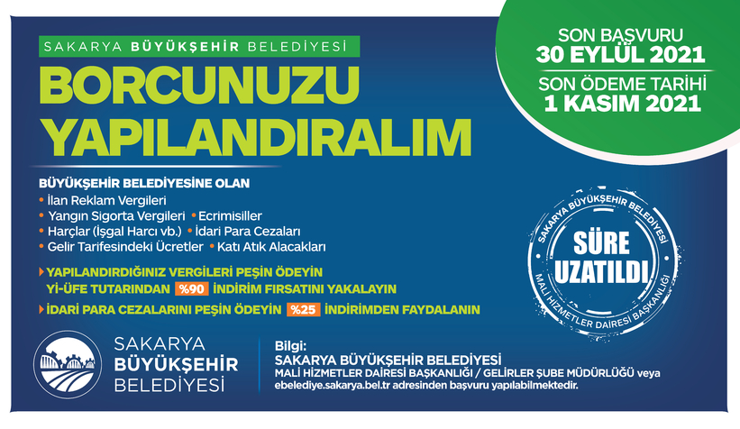 Yapılandırma fırsatına 1 ay daha ek süre