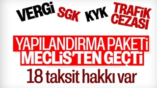 Yapılandırma teklifi TBMM'den geçti