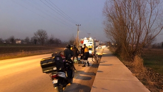 Yardımına kurye koştu, ambulansla hastaneye kaldırıldı