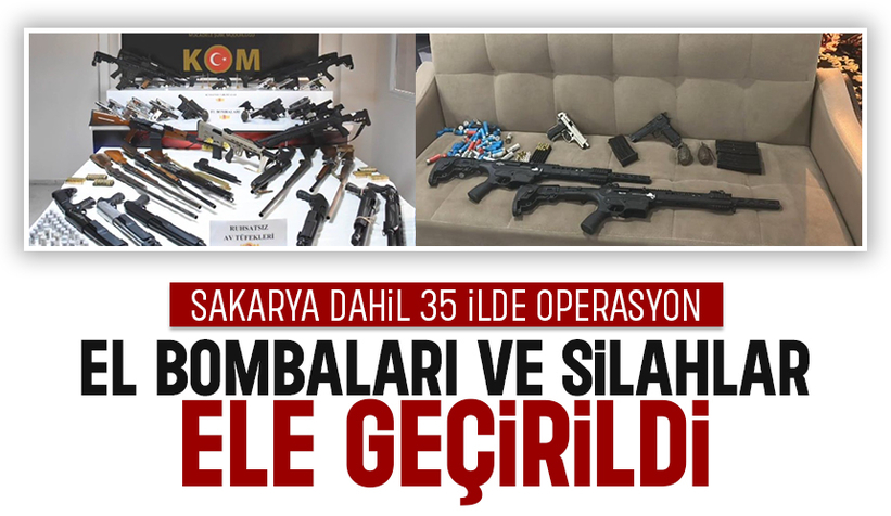 Yasadışı silah satışına 35 ilde operasyon