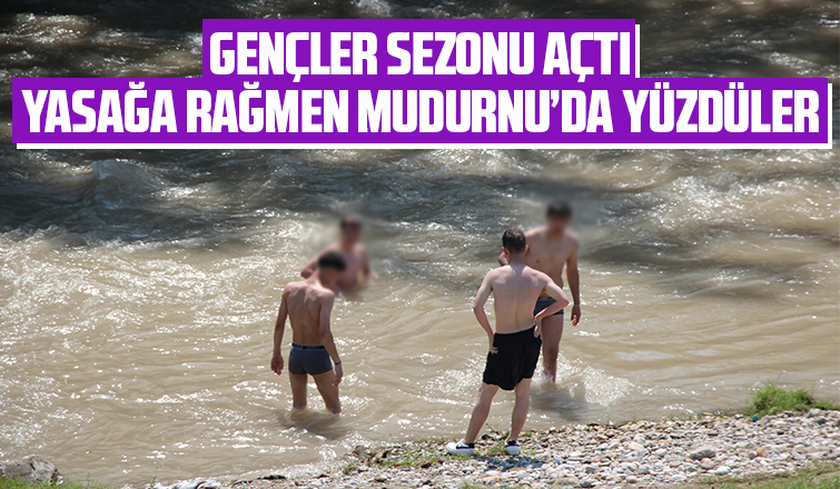 Yasağa aldırmadan Mudurnu'da yüzdüler