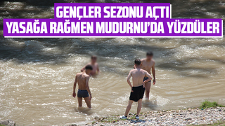 Yasağa aldırmadan Mudurnu'da yüzdüler