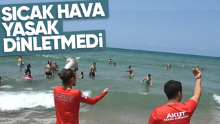 Yasağa rağmen denize koştular