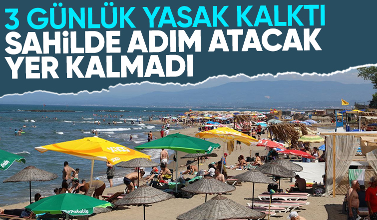 Yasak kalktı sahile akın ettiler