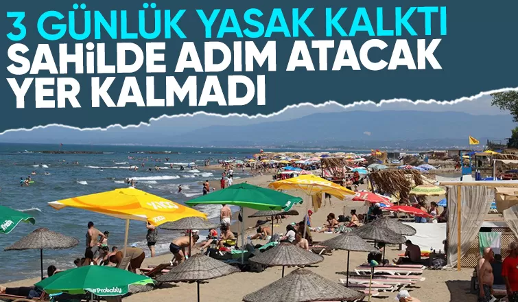 Yasak kalktı sahile akın ettiler