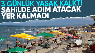 Yasak kalktı sahile akın ettiler