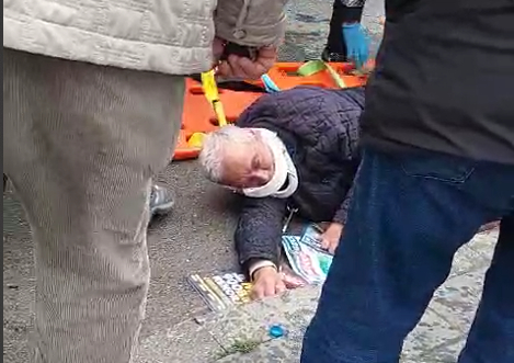 Yaşlı adama araç çarptı