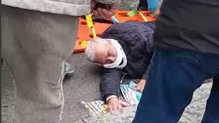 Yaşlı adama araç çarptı