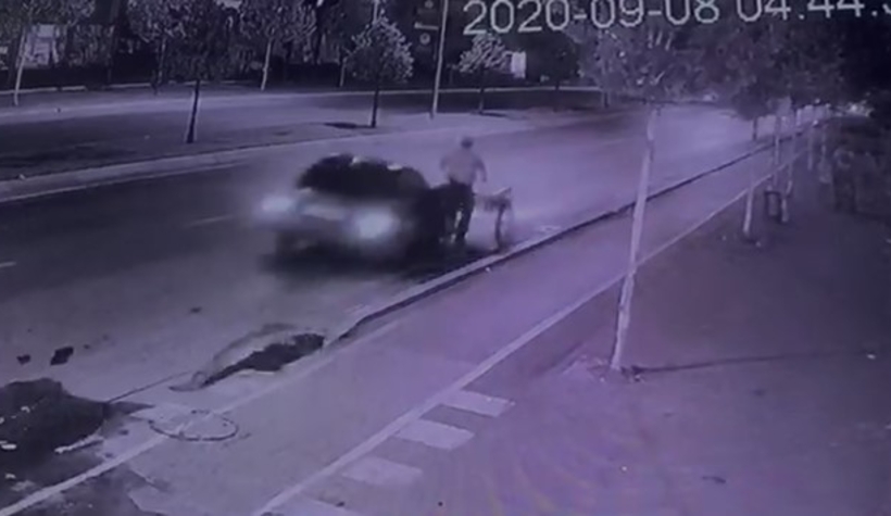 Yaşlı adama böyle çarptı