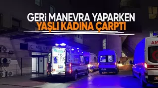 Yaşlı kadın kazada yaralandı