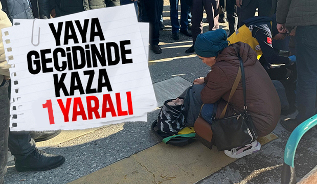 Yaya geçidinde çarpıştılar 1 yaralı