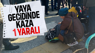 Yaya geçidinde çarpıştılar 1 yaralı