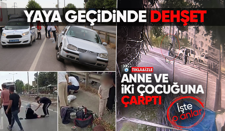 Yaya geçidinde feci kaza kamerada