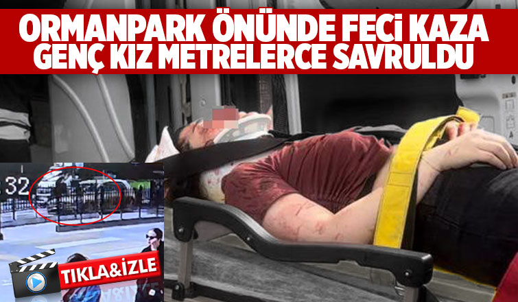 Yaya geçidinde korkunç kaza, genç kız metrelerce savruldu