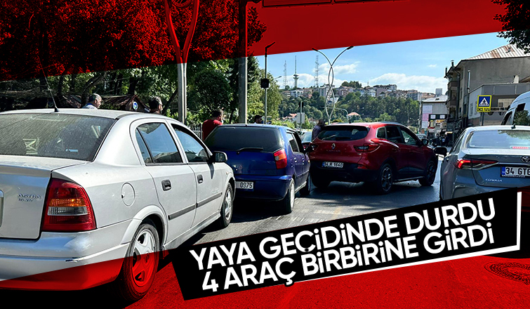 Yaya geçidinde zincirleme kaza